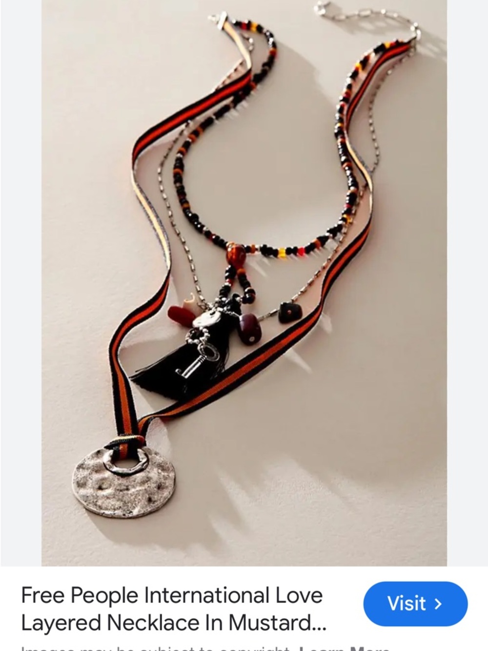 Free people international love layered necklace